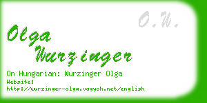 olga wurzinger business card